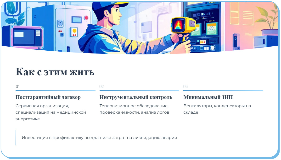 Топ-5 поломок ИБП после окончания гарантии: к чему готовиться