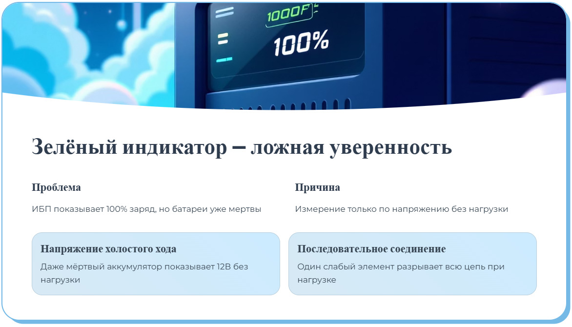 Как понять, что аккумуляторы в ИБП «умирают», не дожидаясь отключения света