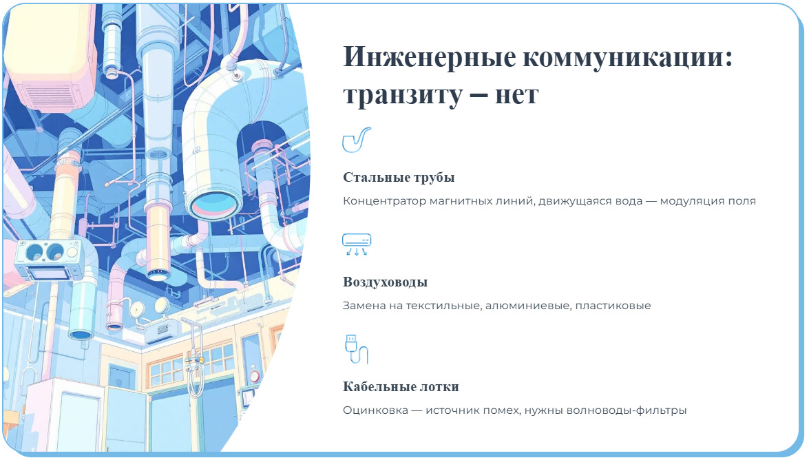 Ферромагнитные материалы в стенах: как проверить помещение перед завозом магнита в кабинет МРТ