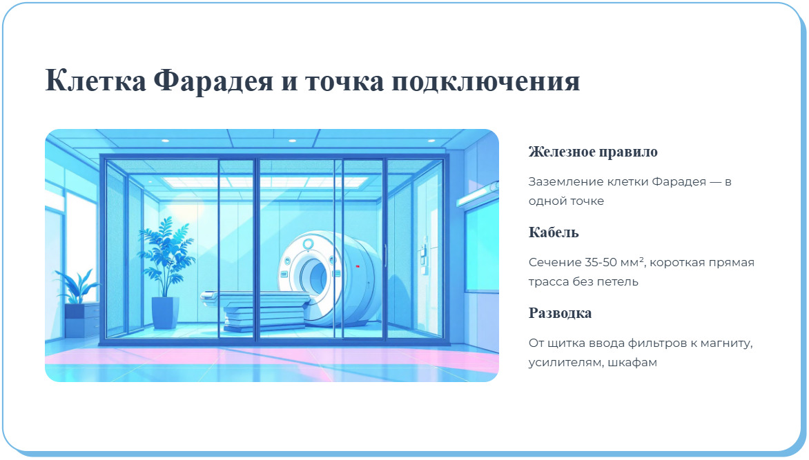 Контур заземления для МРТ: методы реализации и требования к нему